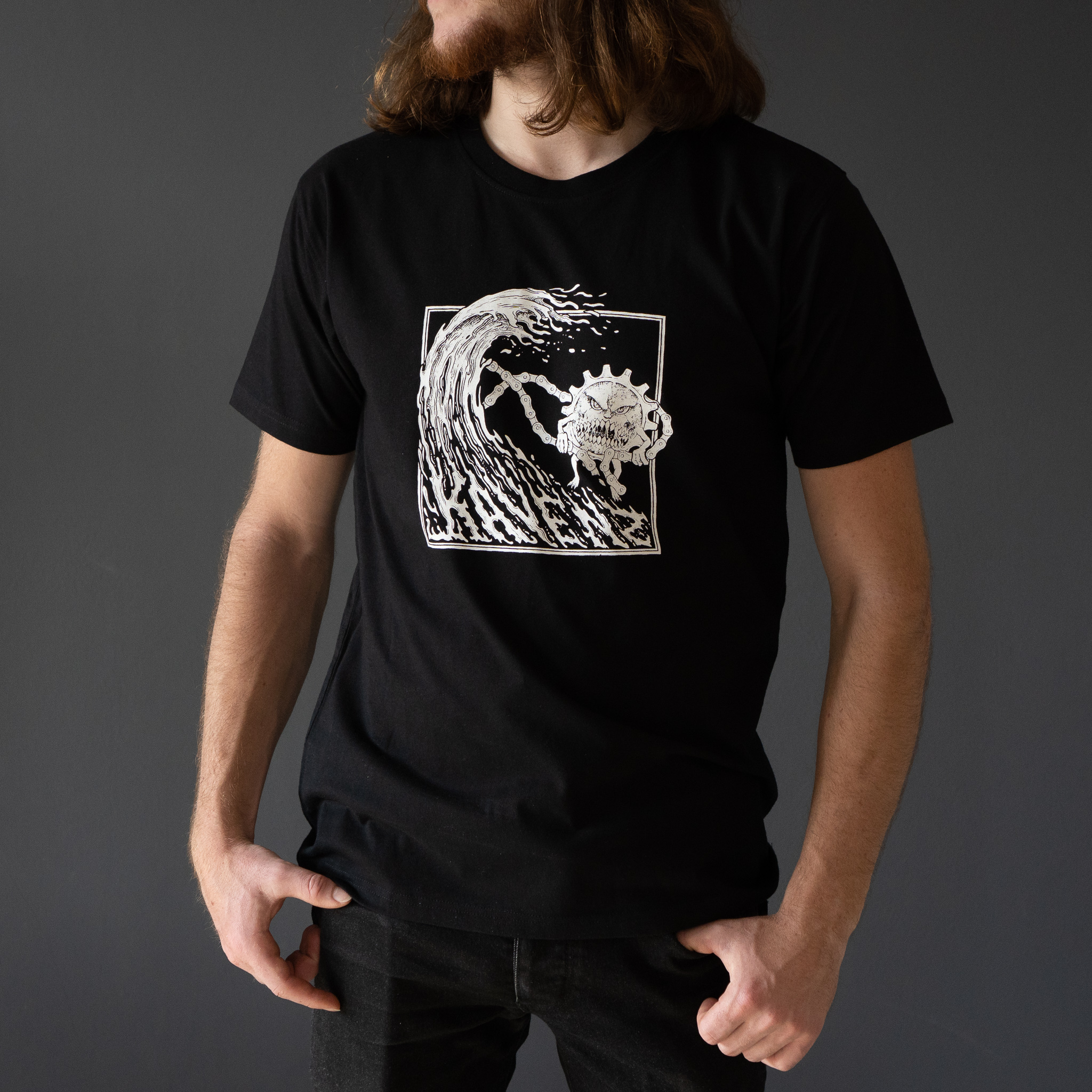 T-Shirt KAVENZ Monster Wave Schwarz Größe: M